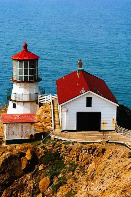 Point Reyes Lighthouse perched on dramatic coastal cliffs