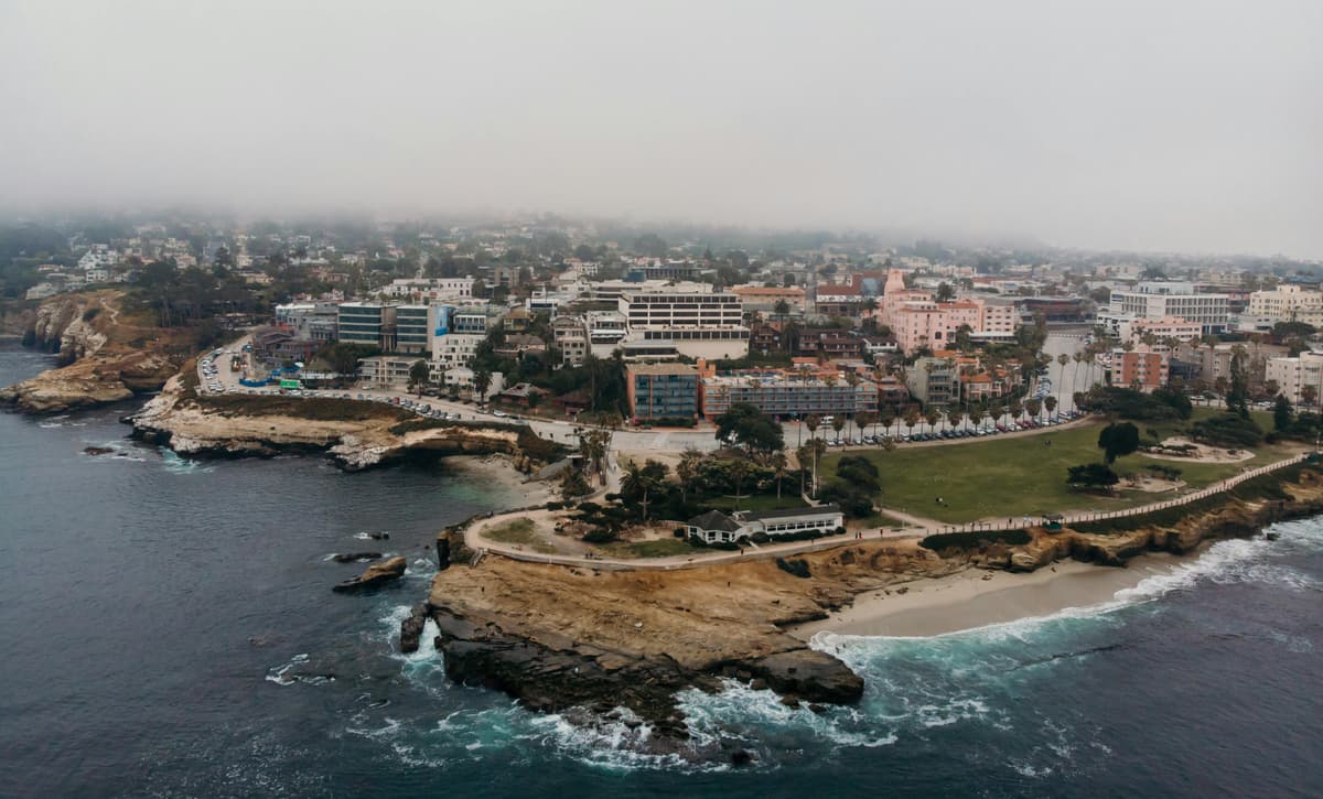 La Jolla Cove with sea lions in California