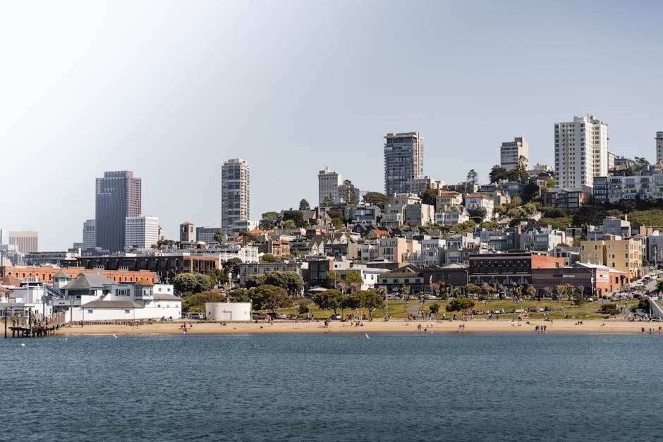 Golden Gate Bridge with San Francisco skyline and bay